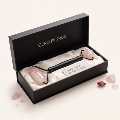 Roller Facial de Cuarzo Rosa