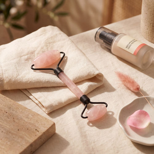 Roller Facial de Cuarzo Rosa